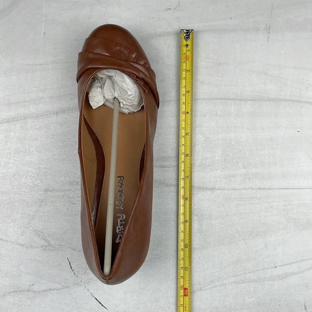 Dirty Laundry Brown Wedge Flats